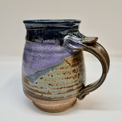 Click to view detail for #250720 Mug Blue/Lavendar/Brown  $19